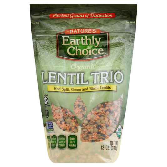 Natures Earthly Choice Bean Lentil Trio 12 oz (Pack Of 6)