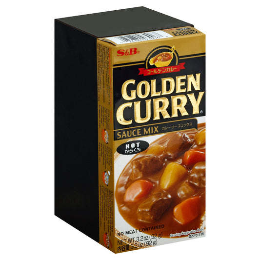S & B Sauce Mix Hot Golden Curry 3.2 oz (Pack of 12)