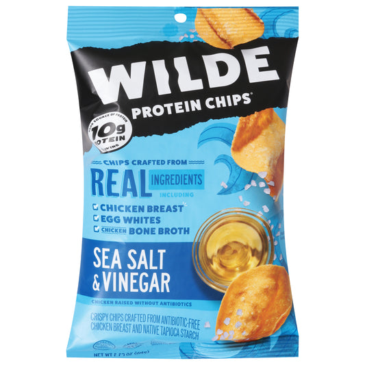 Wilde Snacks Chips Chicken Sea Salt Vinegar 2.25 oz (Pack Of 12)