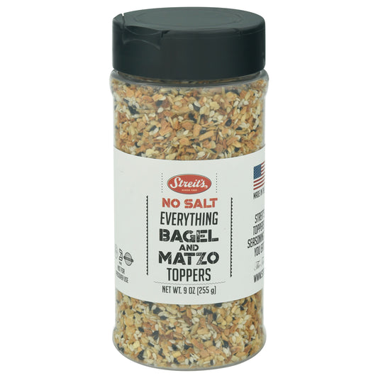 Streits Matzo Toppr Everything No salt 9 Oz (Pack of 12)