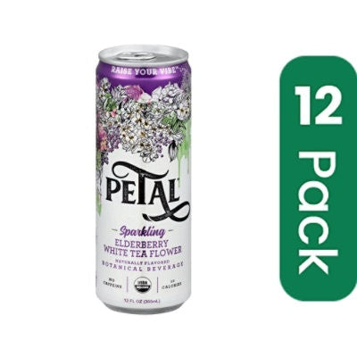 Petal Water Sparkling Elderberry Organic 12 FO (Pack of 12)