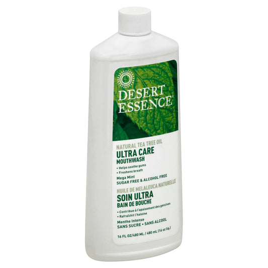 Desert Essence Mouthwash Ultracare Tea Tree Oil 16 Fl Oz (Pack of 3)