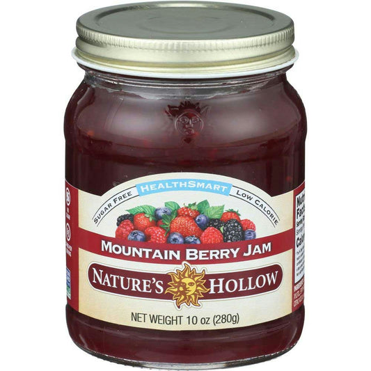 Natures Hollow Sugar Free Mountain Berry Jam 10 Oz Pack of 6