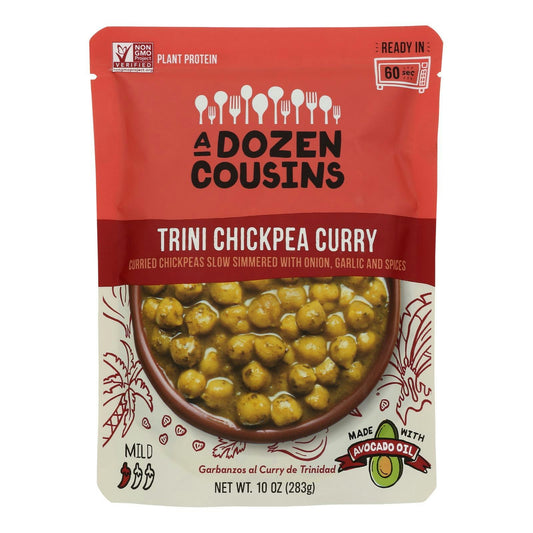 A Dozen Cousins - Ready to Eat Beans - Trini Chickpea Curry 10 oz (Pack of 6)