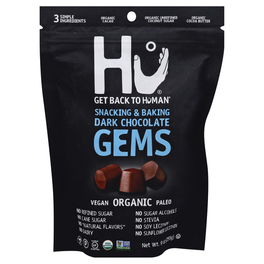 Hu Chocolate Dark Snack Gems 9 Oz (Pack of 6)