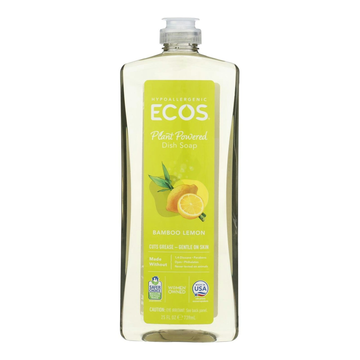 Earth Friendly Dish mate Liquid Dish Soap - Bamboo Lemon 25 fl oz (Pack of 6)