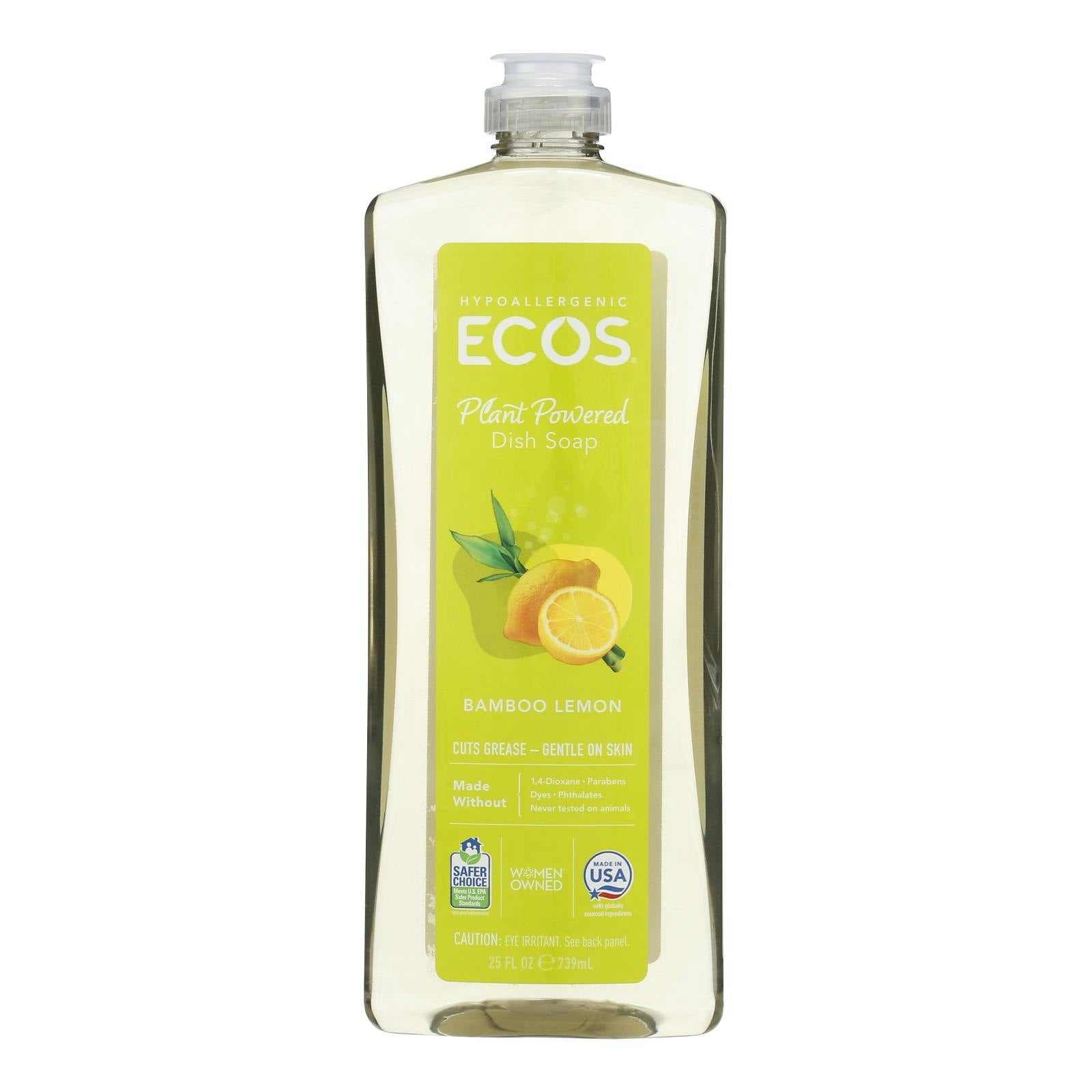 Earth Friendly Dish mate Liquid Dish Soap - Bamboo Lemon 25 fl oz (Pack of 6)
