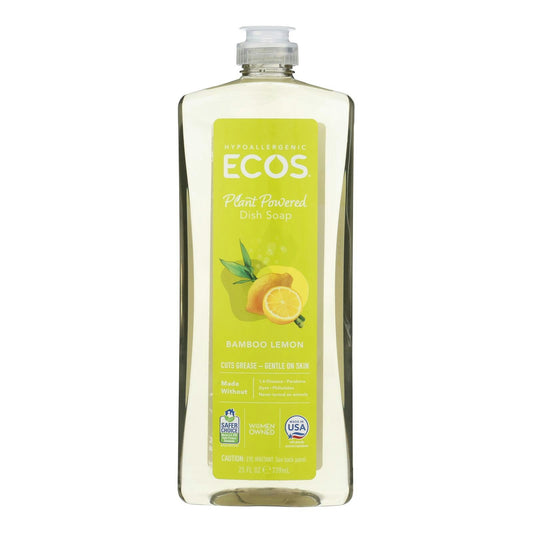 Earth Friendly Dish mate Liquid Dish Soap - Bamboo Lemon 25 fl oz (Pack of 6)