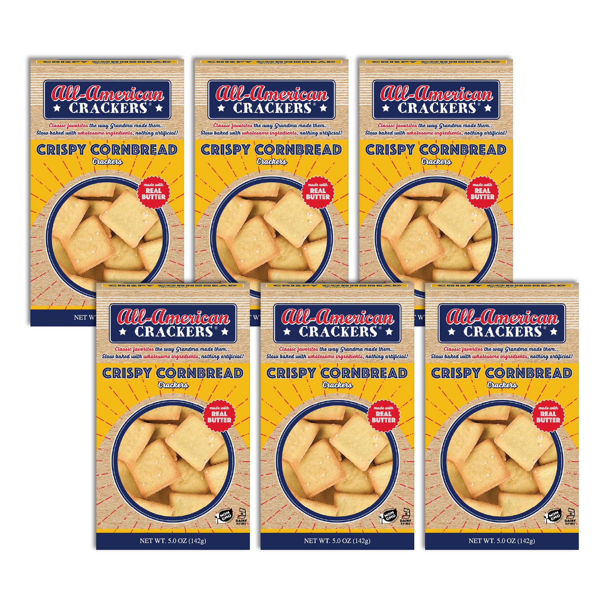 All American Partners All American Cracker Cornbread Crispy Snack Crackers