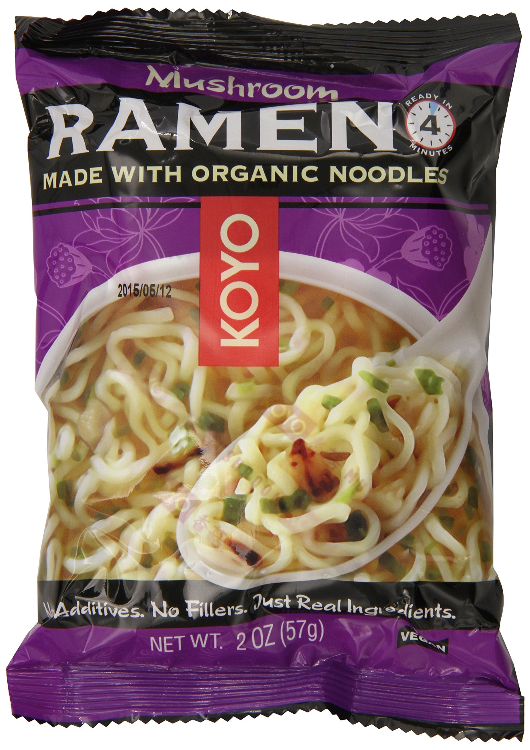 KOYO (Pack of 36) Koyo Mushroom Soup Ramen Natural Grocery Single Serve 2 Oz