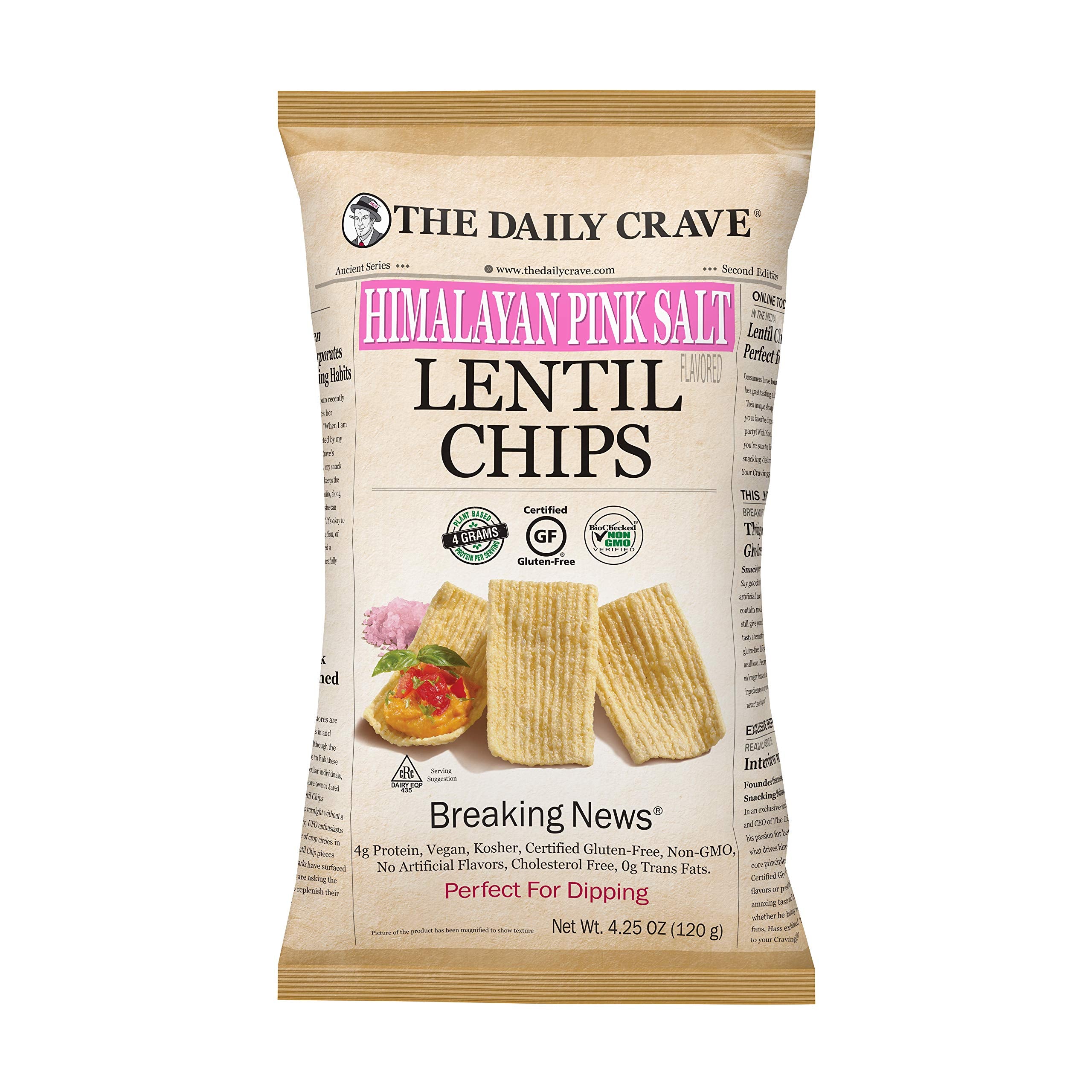 The Daily Crave Chip Lentil Himlyin Pink Salt Sea Salt