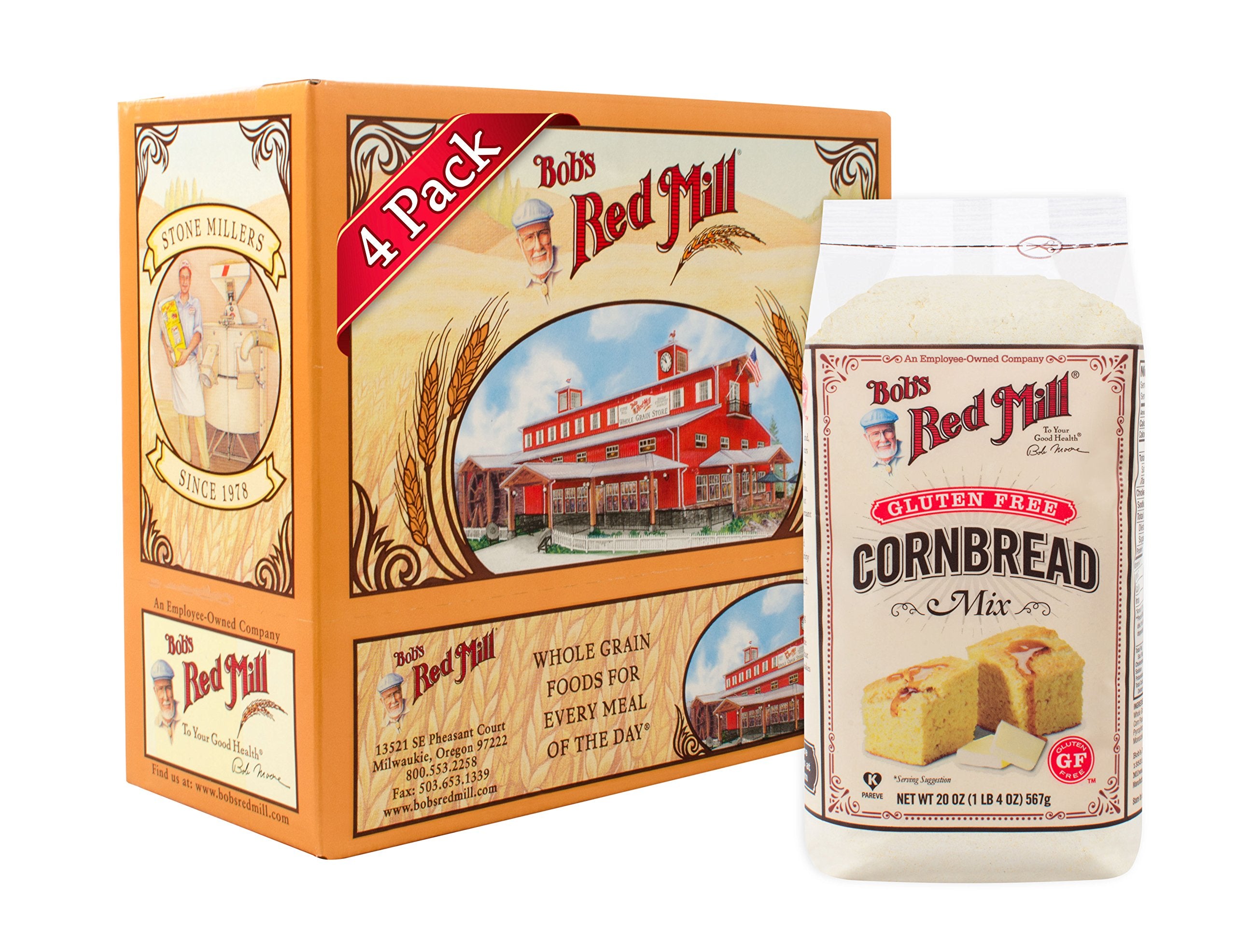 BOBS RED MILL (Pack of 16) Bob's Red Mill Cornbread Mix Natural Baking Ingredient 20 Oz
