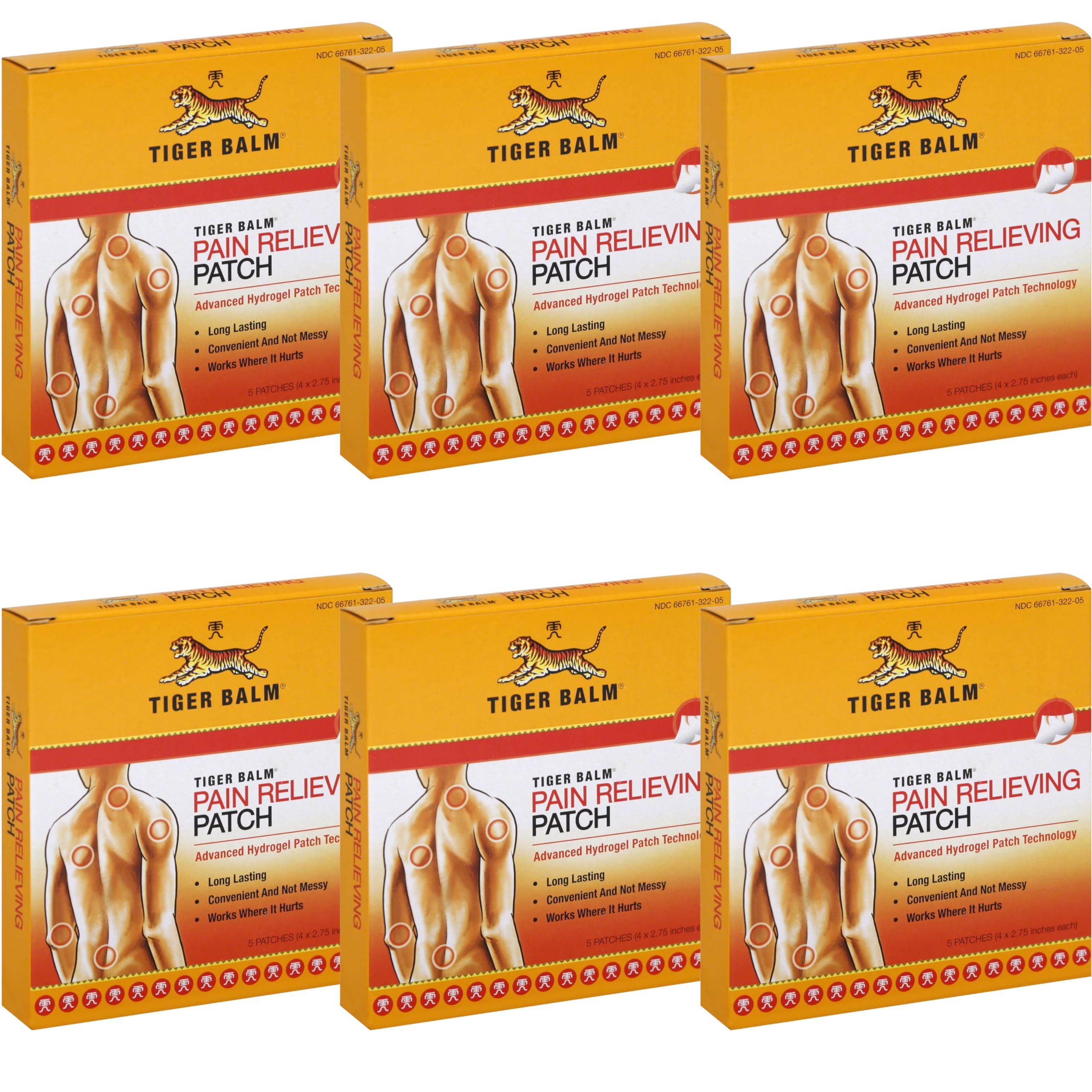 Tiger Balm Patch, Pain Relieving Patch, 4"x2.75"