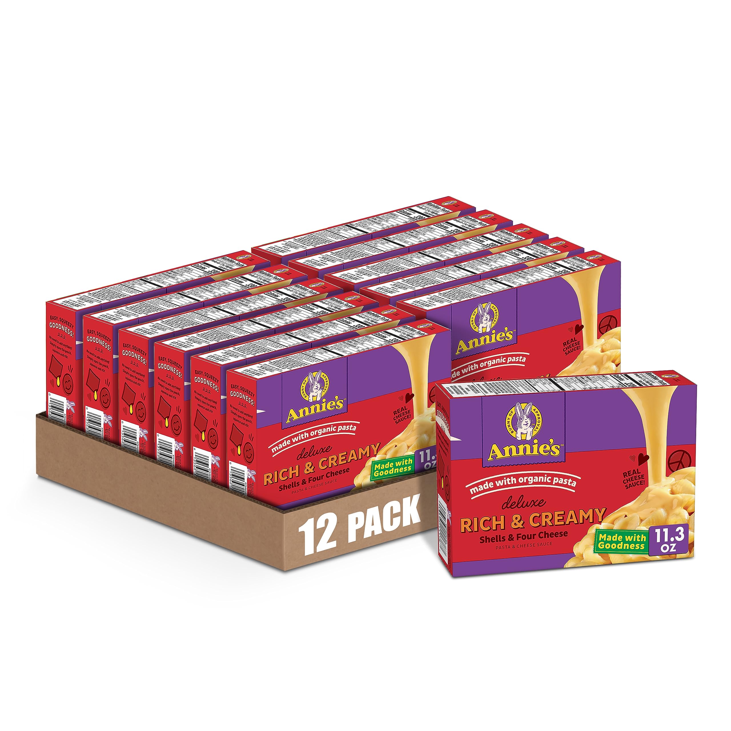 Annie's Homegrow Annie's Deluxe Macaroni and Cheese with Organic Pasta, Shells and Four Cheese