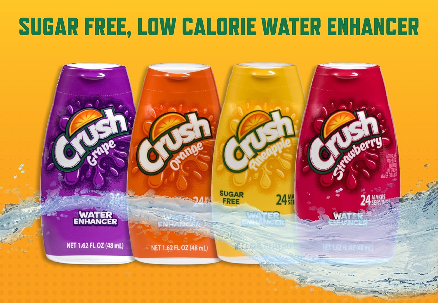 CRUSH (Pack Of 12) Crush Enhancer Water Orange 1.62 Fl Oz