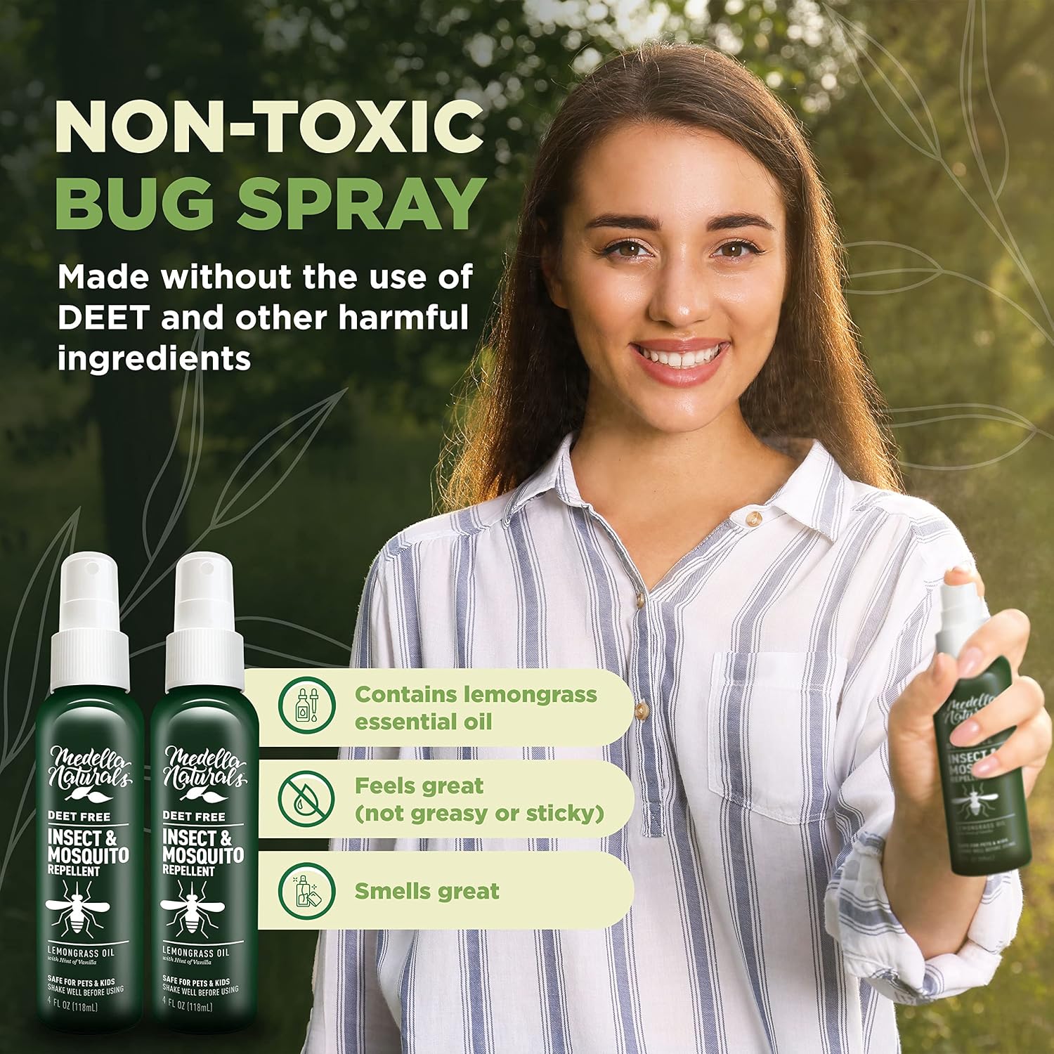 MEDELLA NATURAL (Pack of 12) Medella Naturals Mosquito Insect Repellent 4 Fl Oz