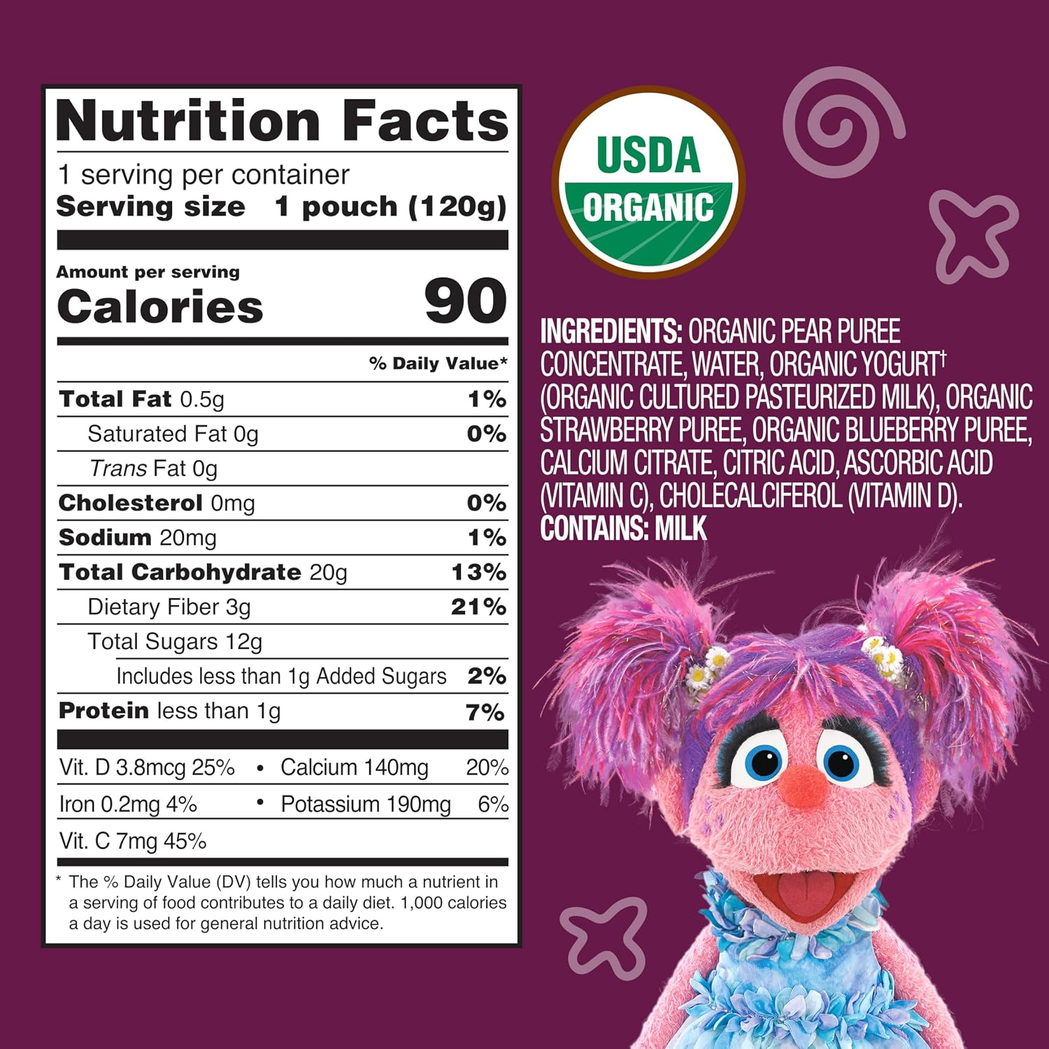 EARTHS BEST (Pack Of 24) Earths Best Smoothie Mix Berry Sea Salt 4.22 Oz