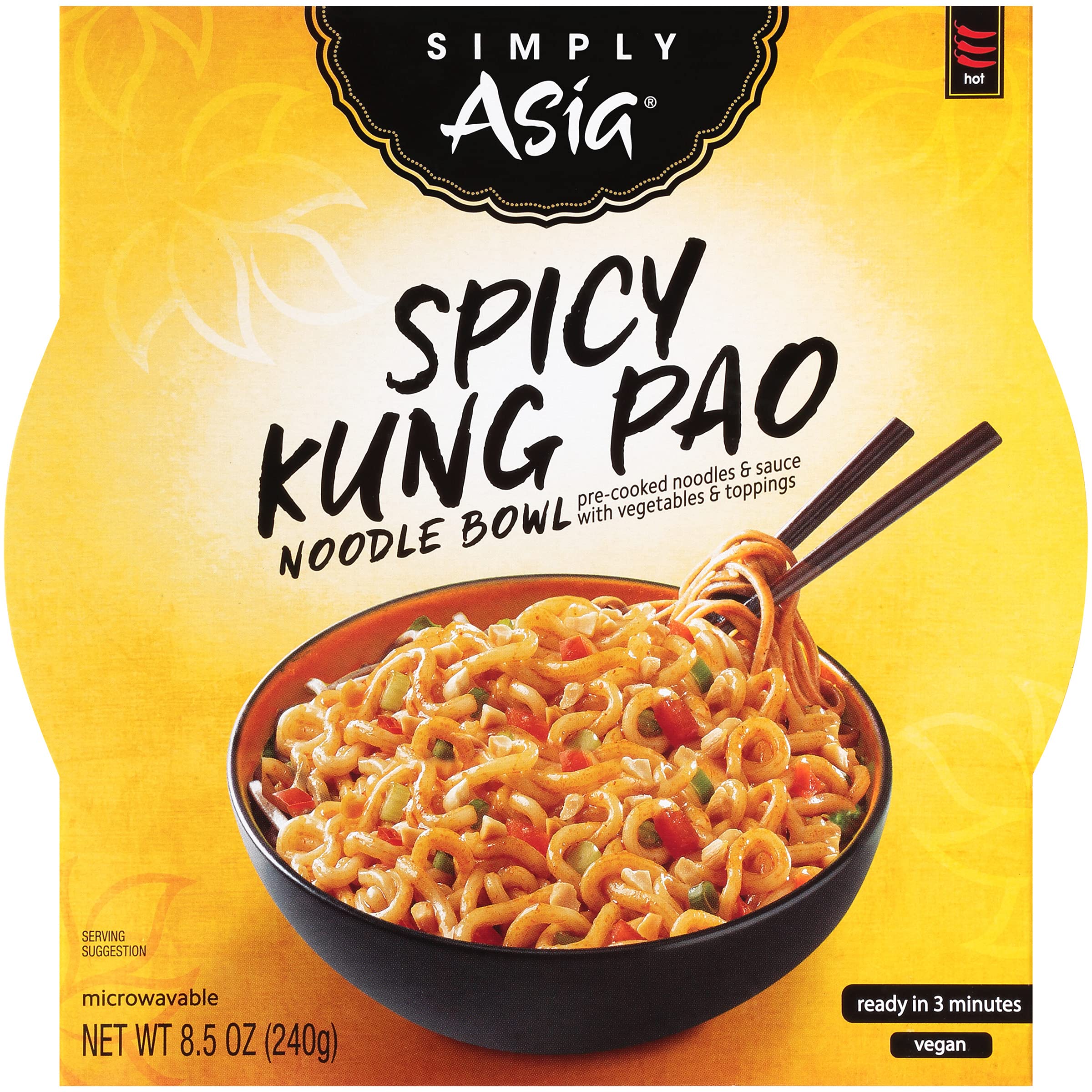 Simply Asia Spicy Kung Pao Bowl Hot Serving Noodle Dish
