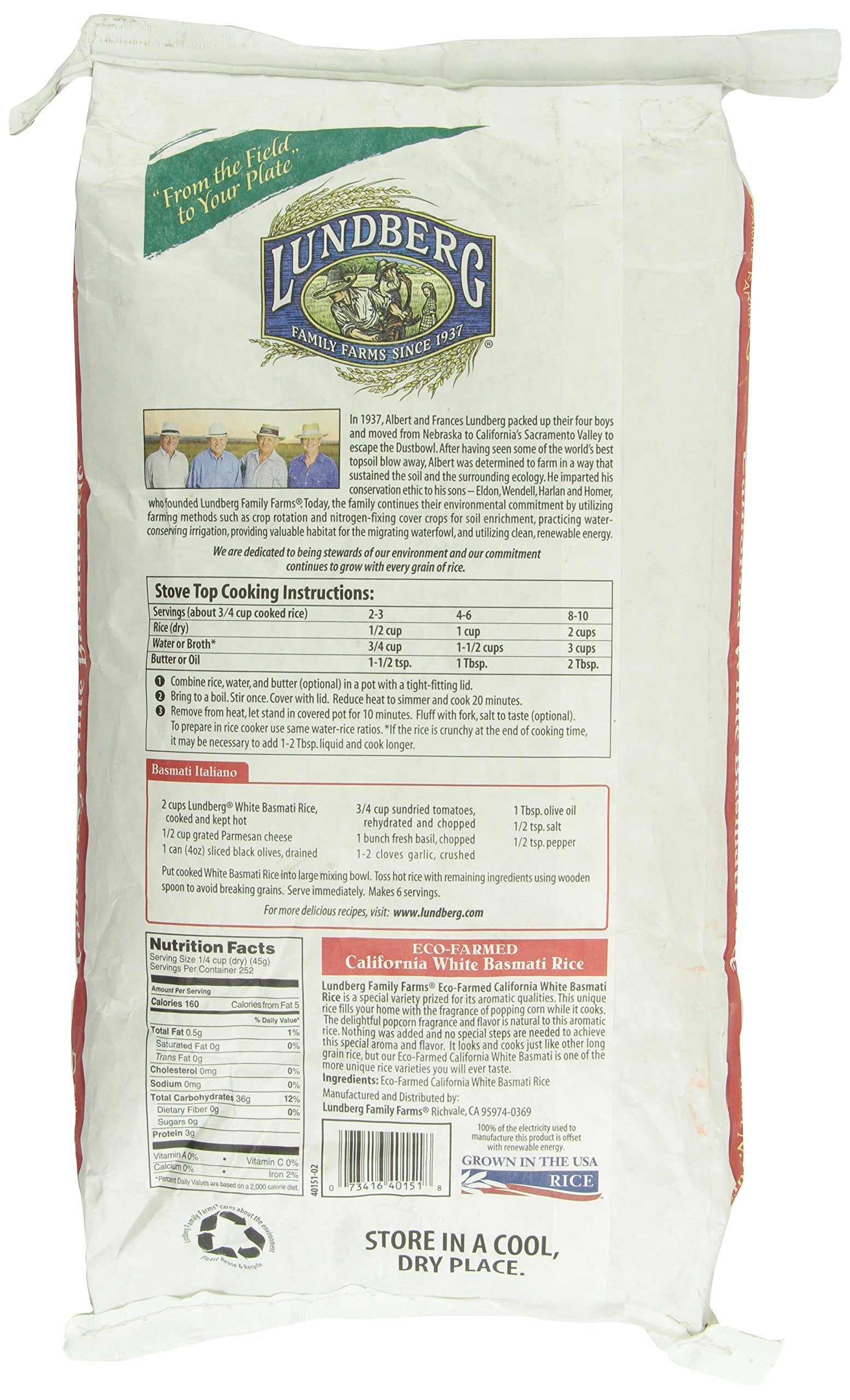 Lundberg Family Farms Basmati Rice, California White
