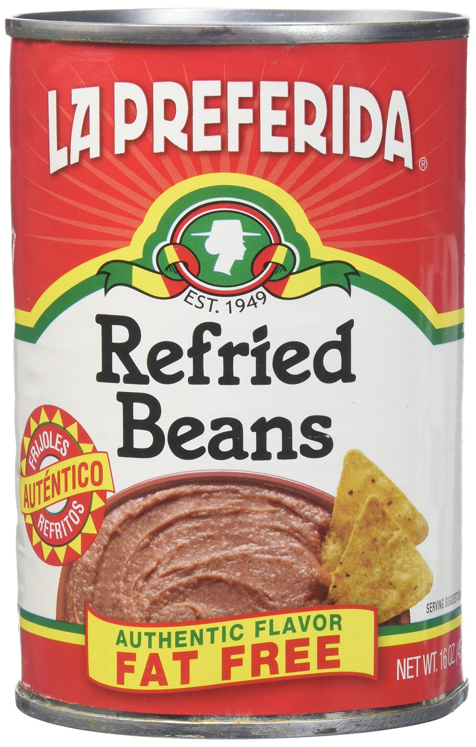 La Preferida Refried Beans Fat Free, 16-Ounce