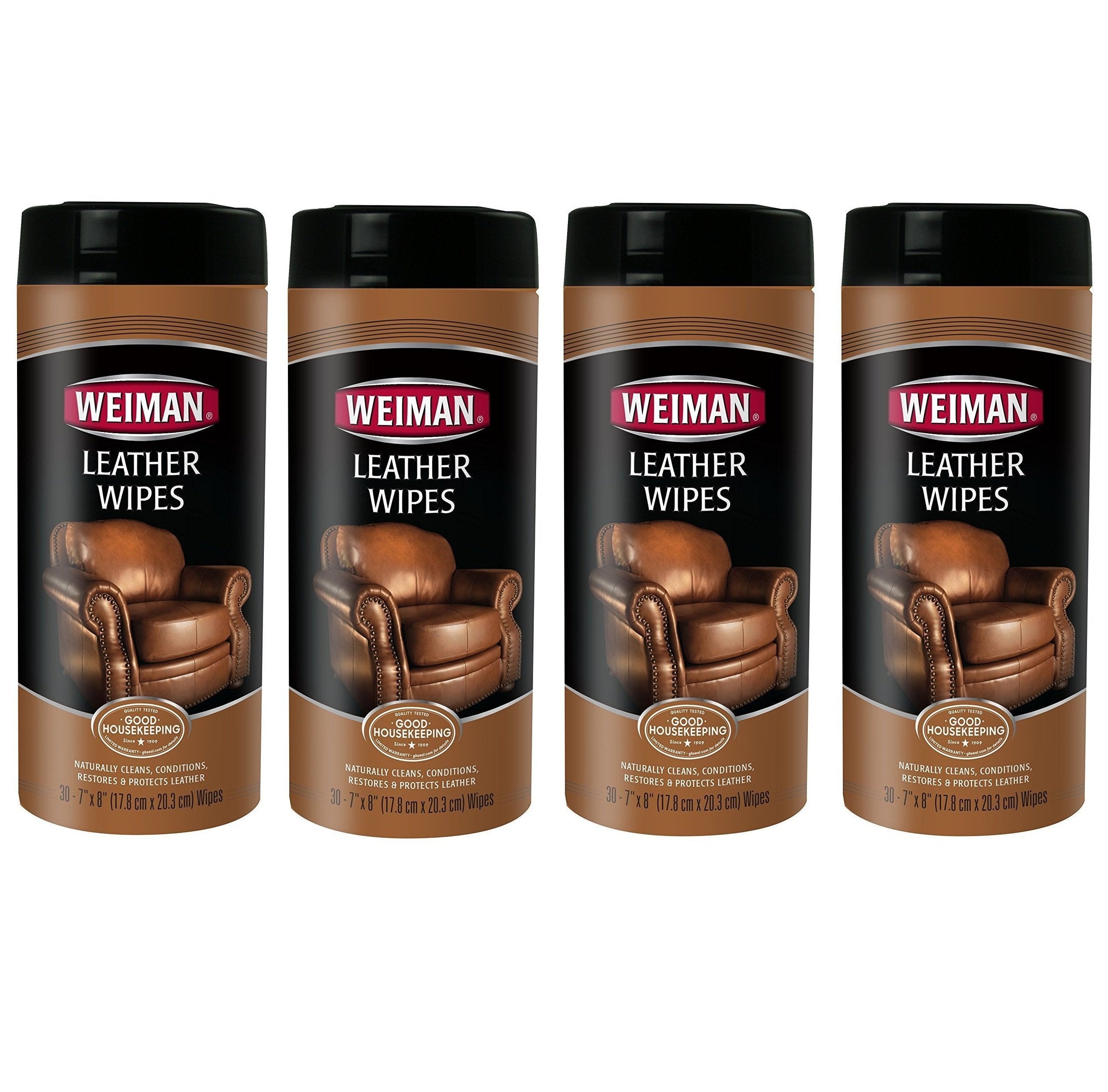 WEIMAN (Pack of 12) Weiman Wipe Leather Cleaning Wipes 30 Pieces