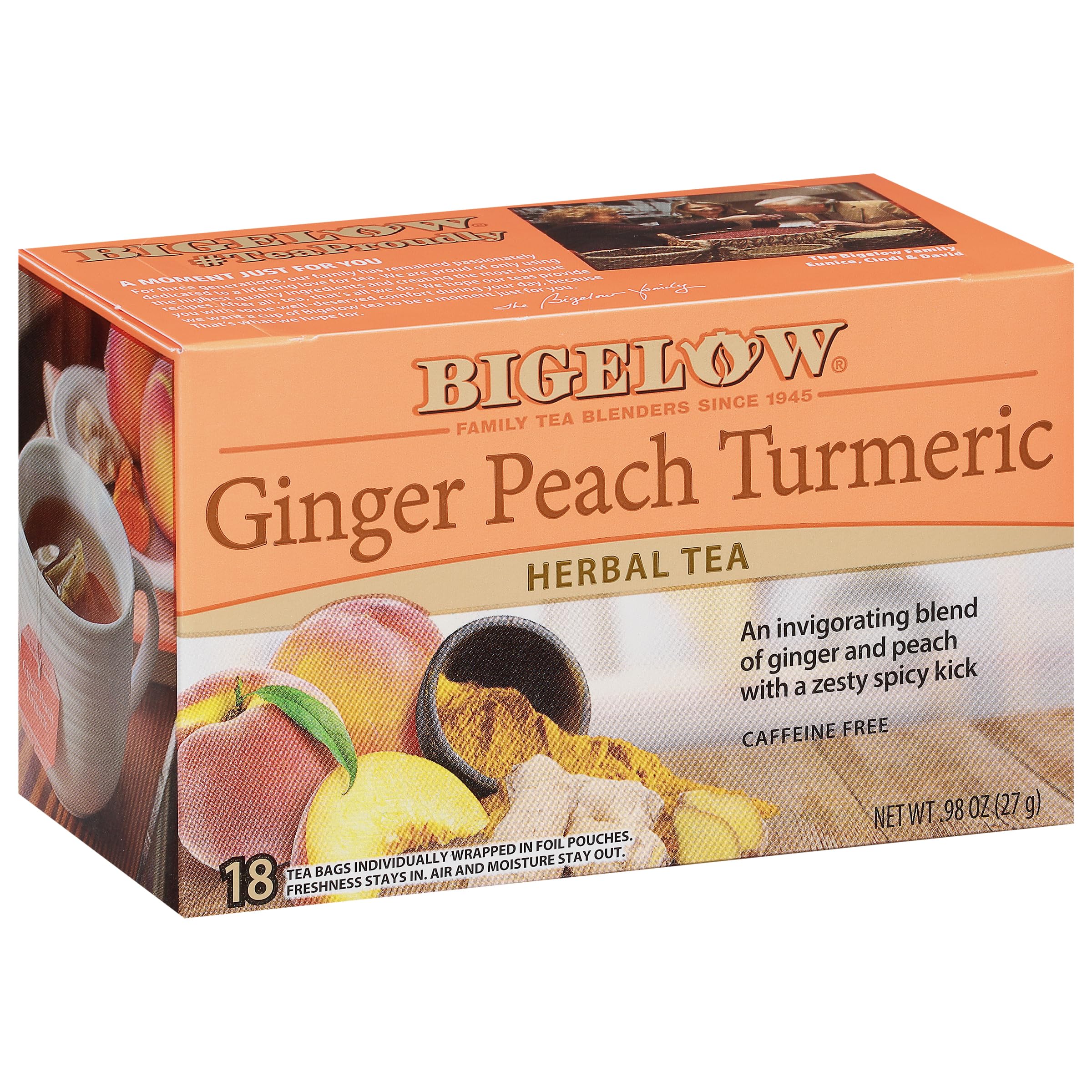 BIGELOW (Pack Of 12) Bigelow Tea Ginger Peach Turmeric 0.98 Oz