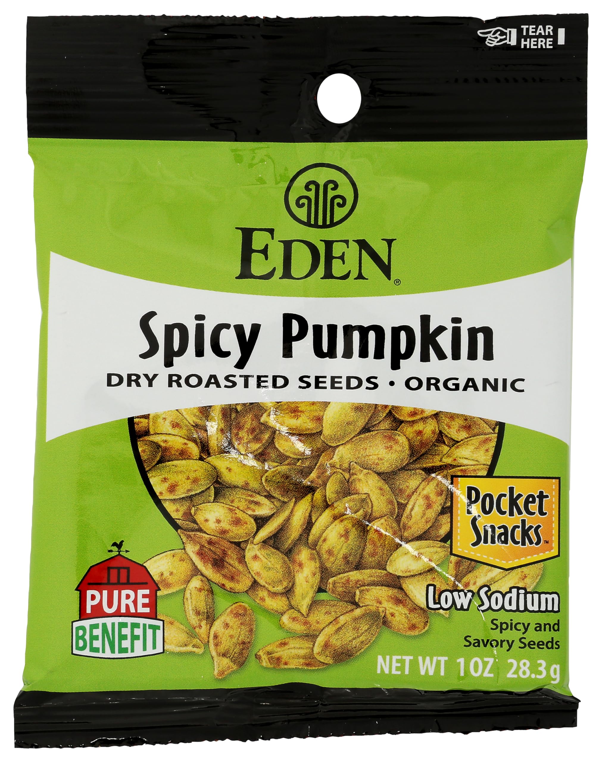 EDEN FOODS (Pack of 60) Eden Foods Pumpkin Seed Snack Seeds, Pumpkin Seeds, 1 Oz
