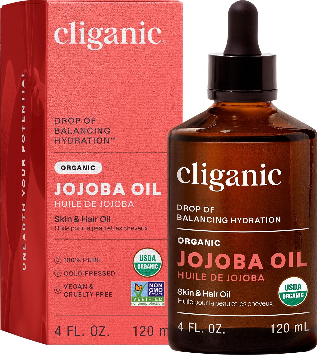 CLIGANIC (Pack of 6) Cliganic Jojoba Oil 4 Fl Oz