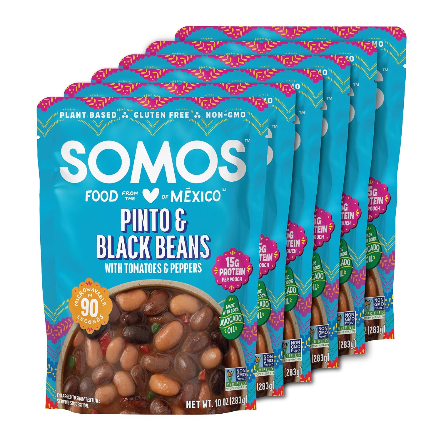SOMOS (Pack Of 12) SOMOS Beans Pinto & Black 10 Oz