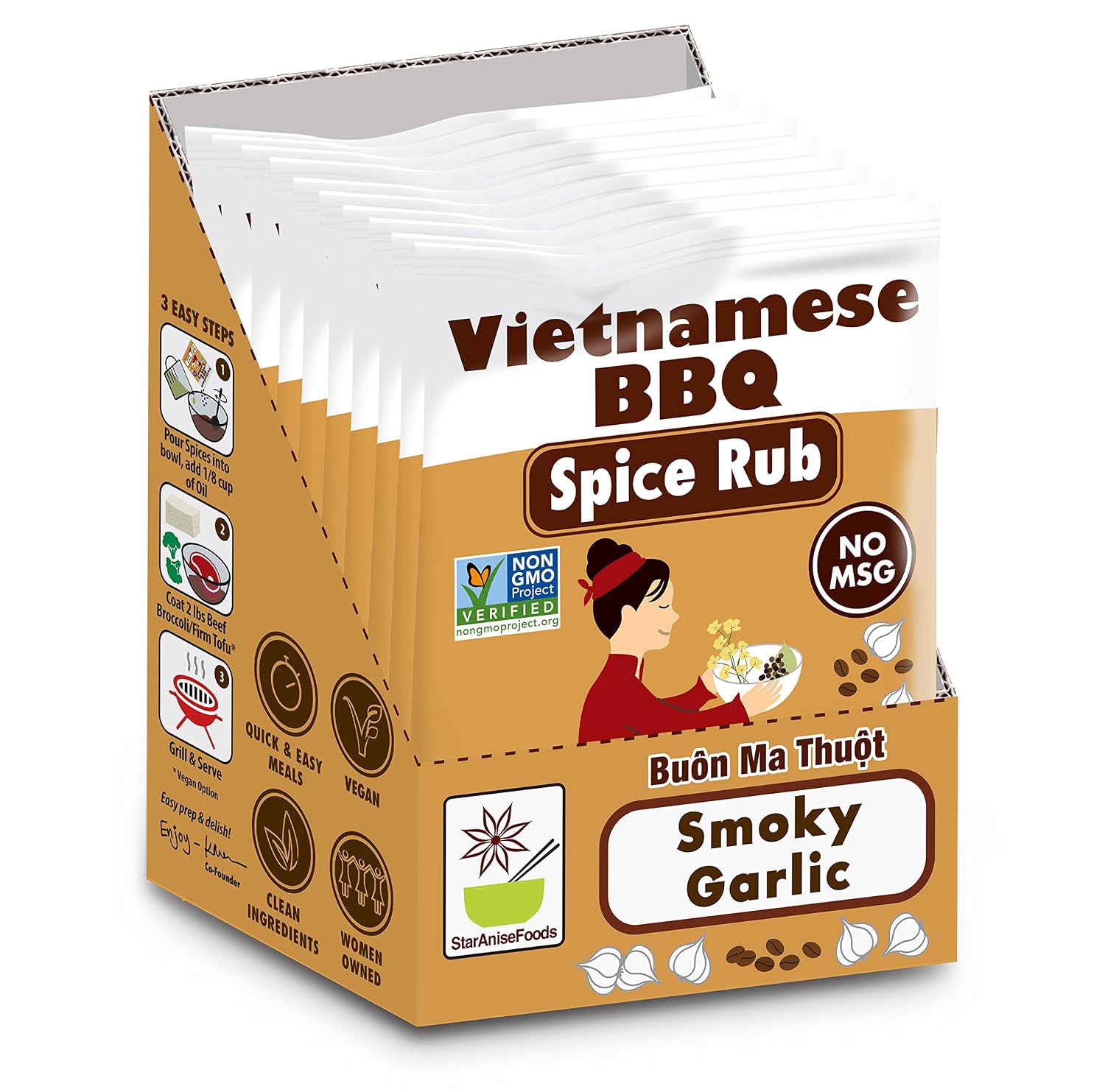 STAR ANISE (Pack Of 20) Star Anise Spice Smoky Garlic BBQ 1 Oz