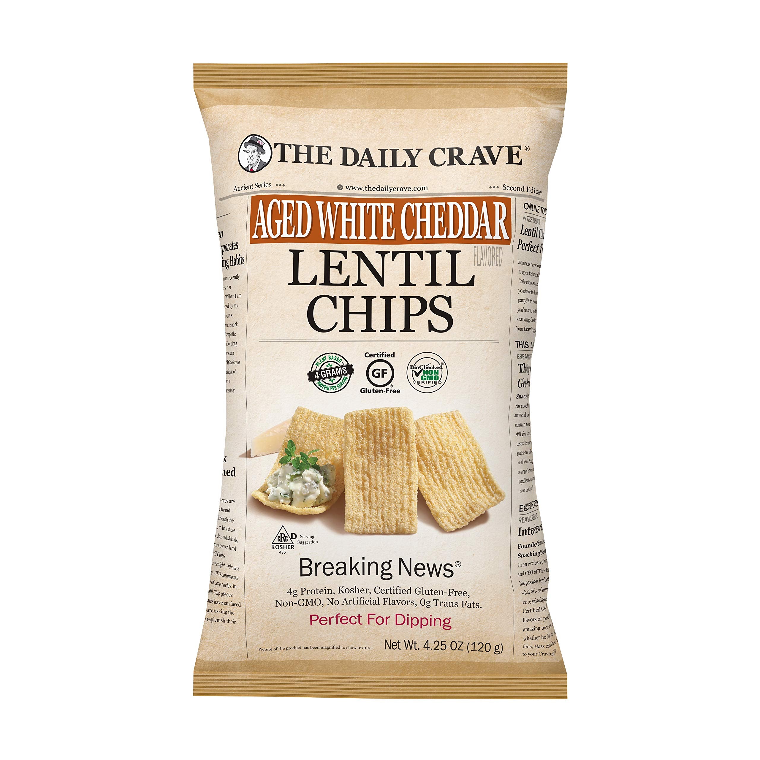 The Daily Crave Chip Lentil Aged White Cheddar