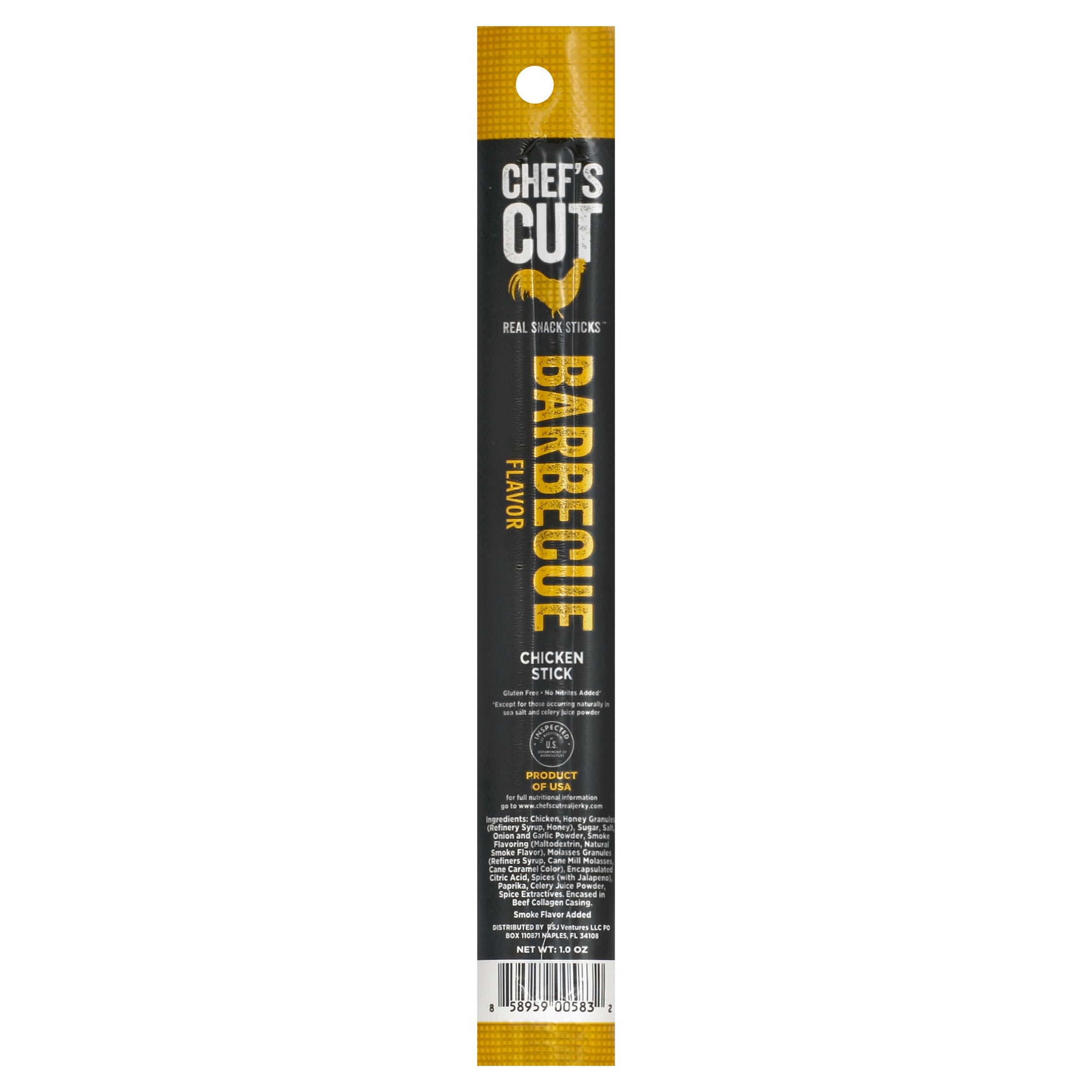 Chef's Cut Jerky Snack Stick Barbeque Chicken
