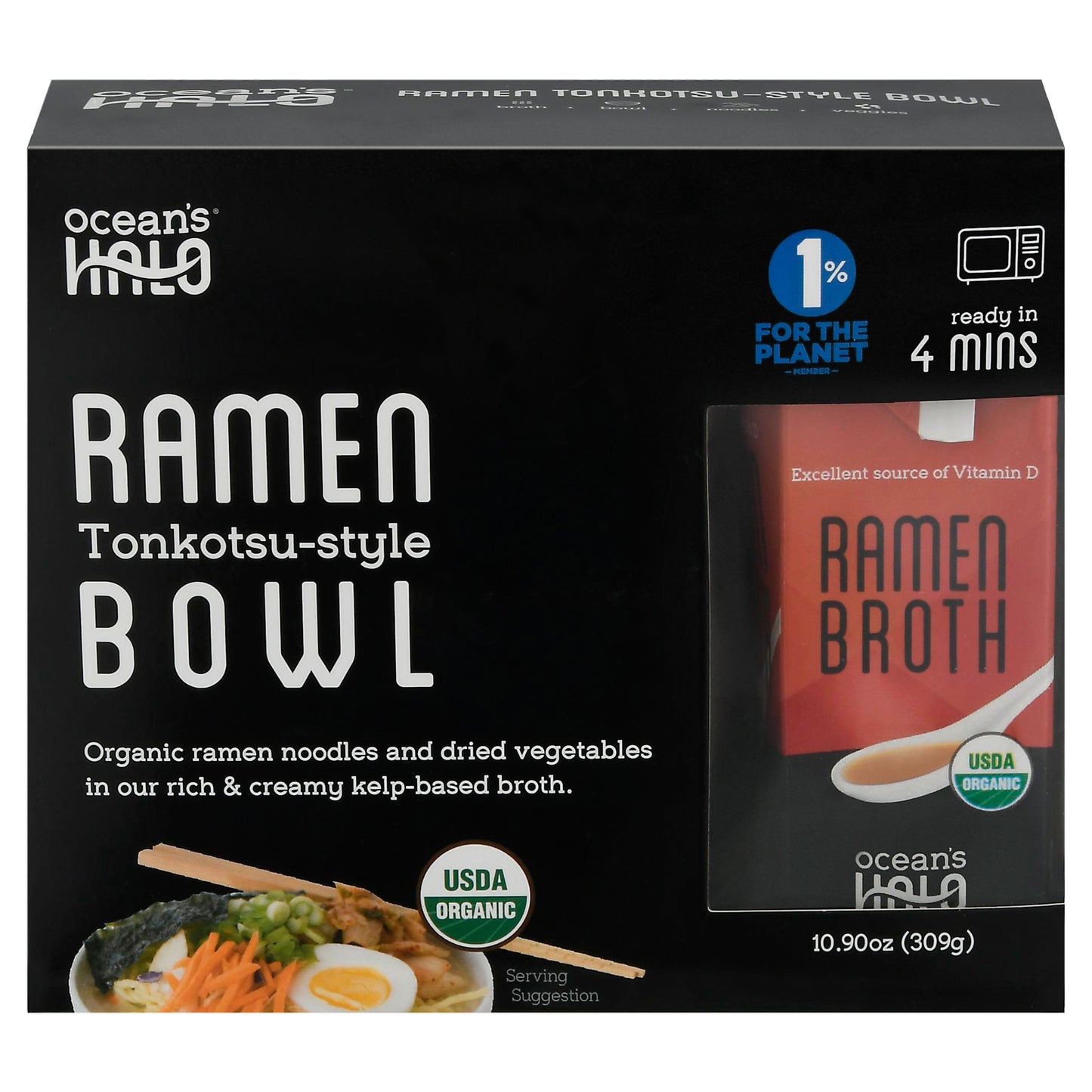 Oceans Halo Noodle Ramen Bowl 10.75 oz (Pack Of 6)