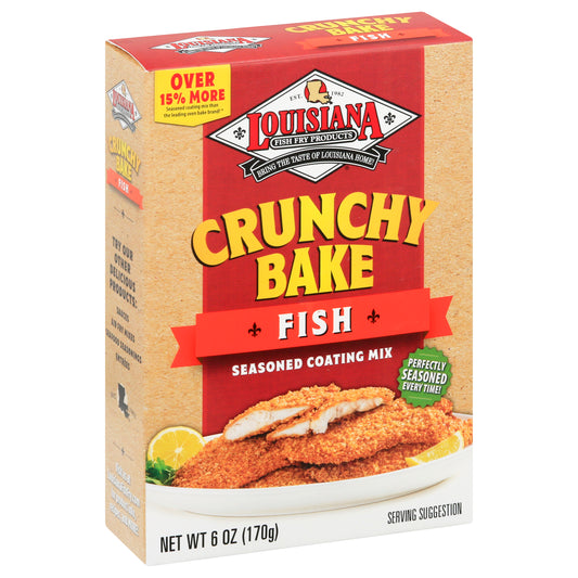 Louisiana Fish Fry Seasoning Crunch Bake Fish 6 oz (Pack Of 6)