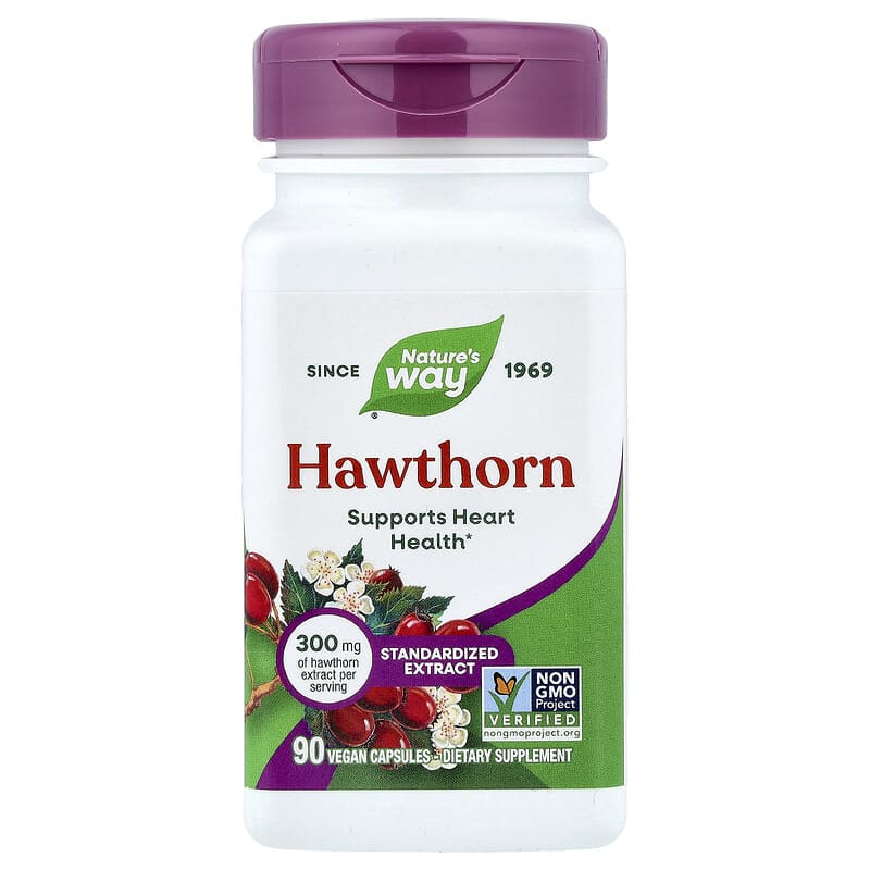 Nature's Way Hawthorn Standardized 90 Vegetable Capsules 90 Capsule