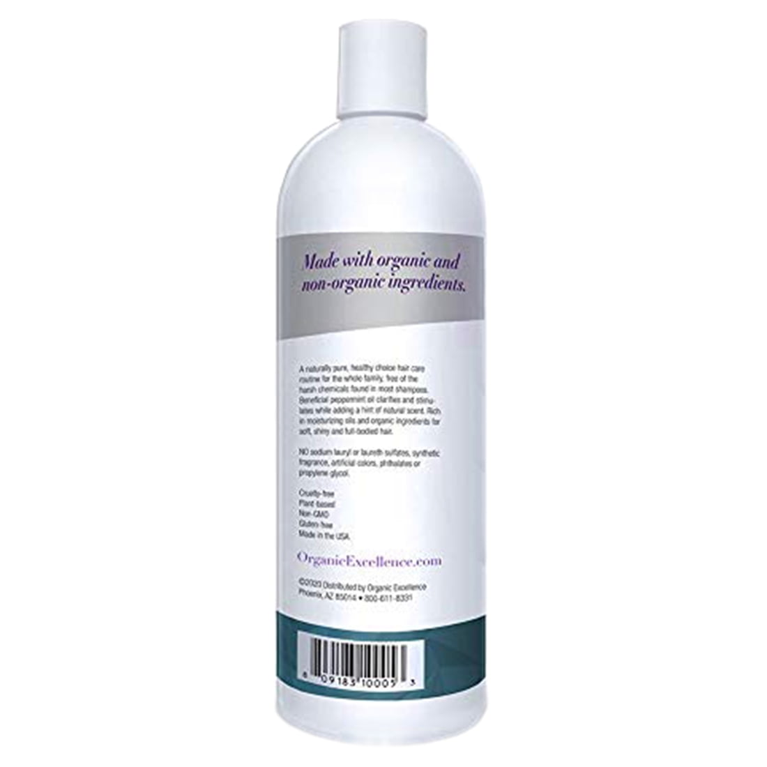 ORGANIC EXCELLE (Pack of 4) Organic Excellence Revitalizing Hair Throat Shampoo Wild Mint 16 Oz