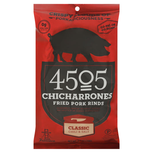 4505 Meats Chicharrones Chile & Salt 2.5 oz (Pack Of 12)
