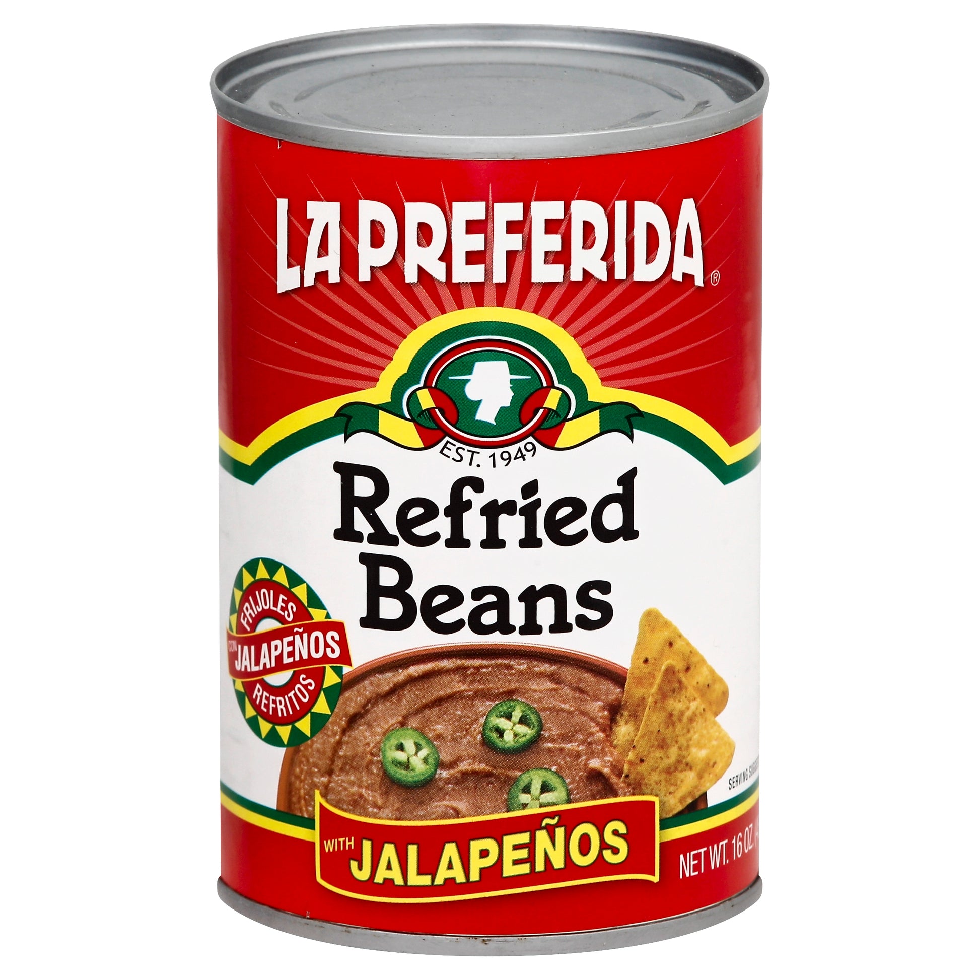 La Preferida Bean Refried Jalapeno 16 oz (Pack Of 12)