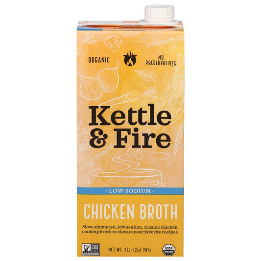 Kettle And Fire Broth Chicken Cooking Light Sodium 32 oz (Pack Of 6)