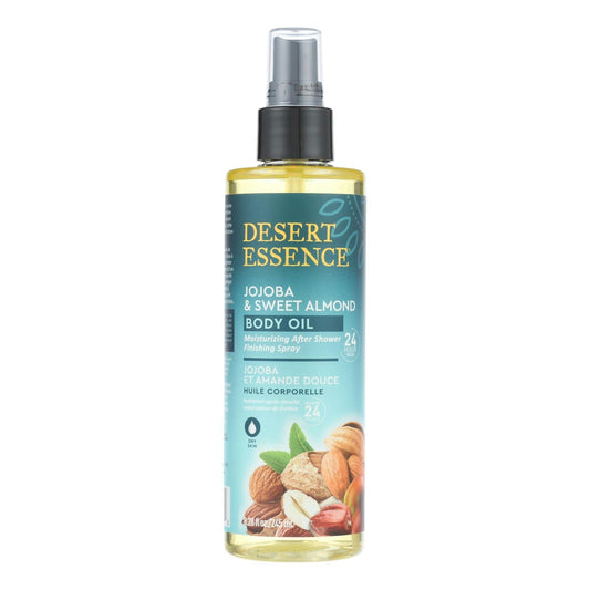 Desert Essence Body Oil Spray Jojoba Sweet Almond 8.28 Fl Oz (Pack of 3)