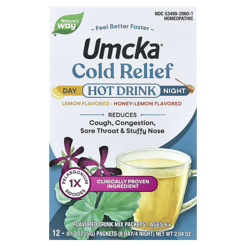 NATURES WAY (Pack of 6) Natures Way Umcka Lemon Hot Drink Immune Support 10 Pieces