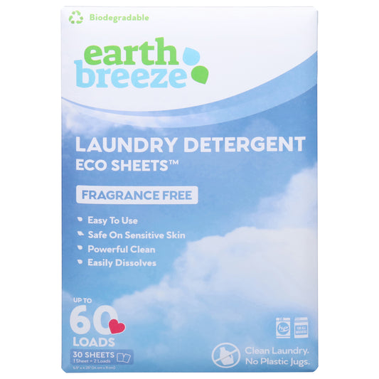 Earth Breeze Sheet Laundry Frag Free 60 Ea (Pack Of 12)