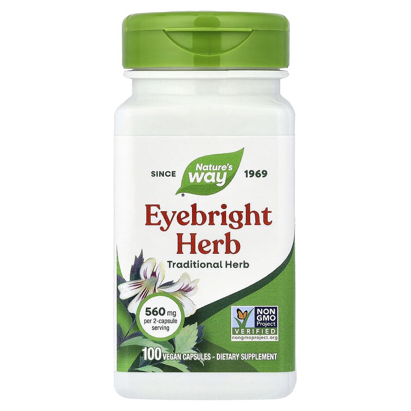 Nature's Way Eyebright Herb 100 Vegetarian Capsules 100 Capsule