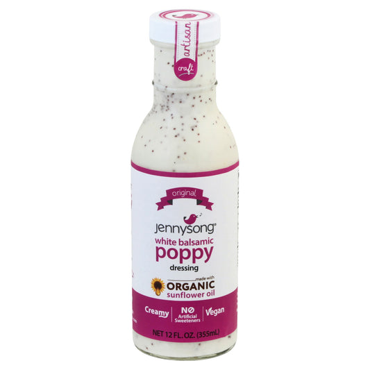 Jennysong Dressing White Balsamic Poppy 12 Fo Pack of 6