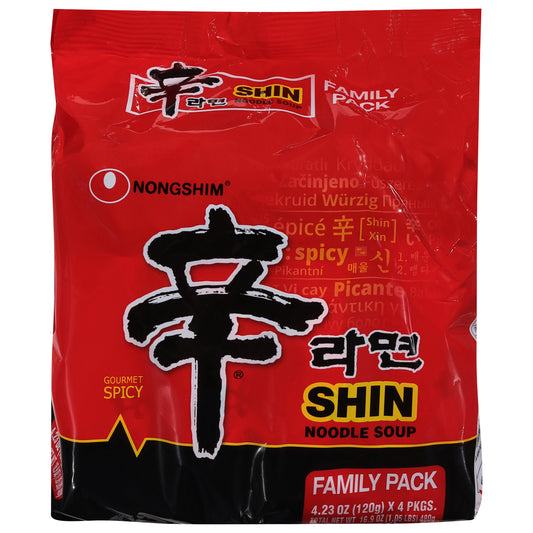 Nong Shim Noodle Shin Ramyun Family 16.9 oz (Pack Of 4)