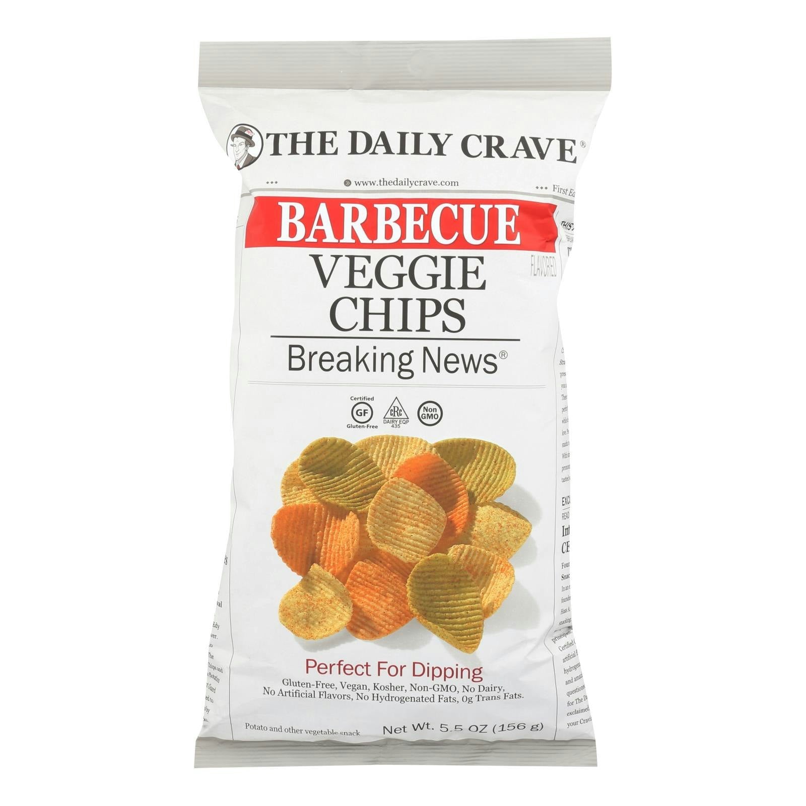The Daily Crave - Veggie Chips BBQ 5.5 oz (Pack of 8)