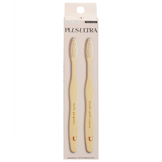 Plus Ultra Bamboo Toothbrush 2 count (Pack of 12)