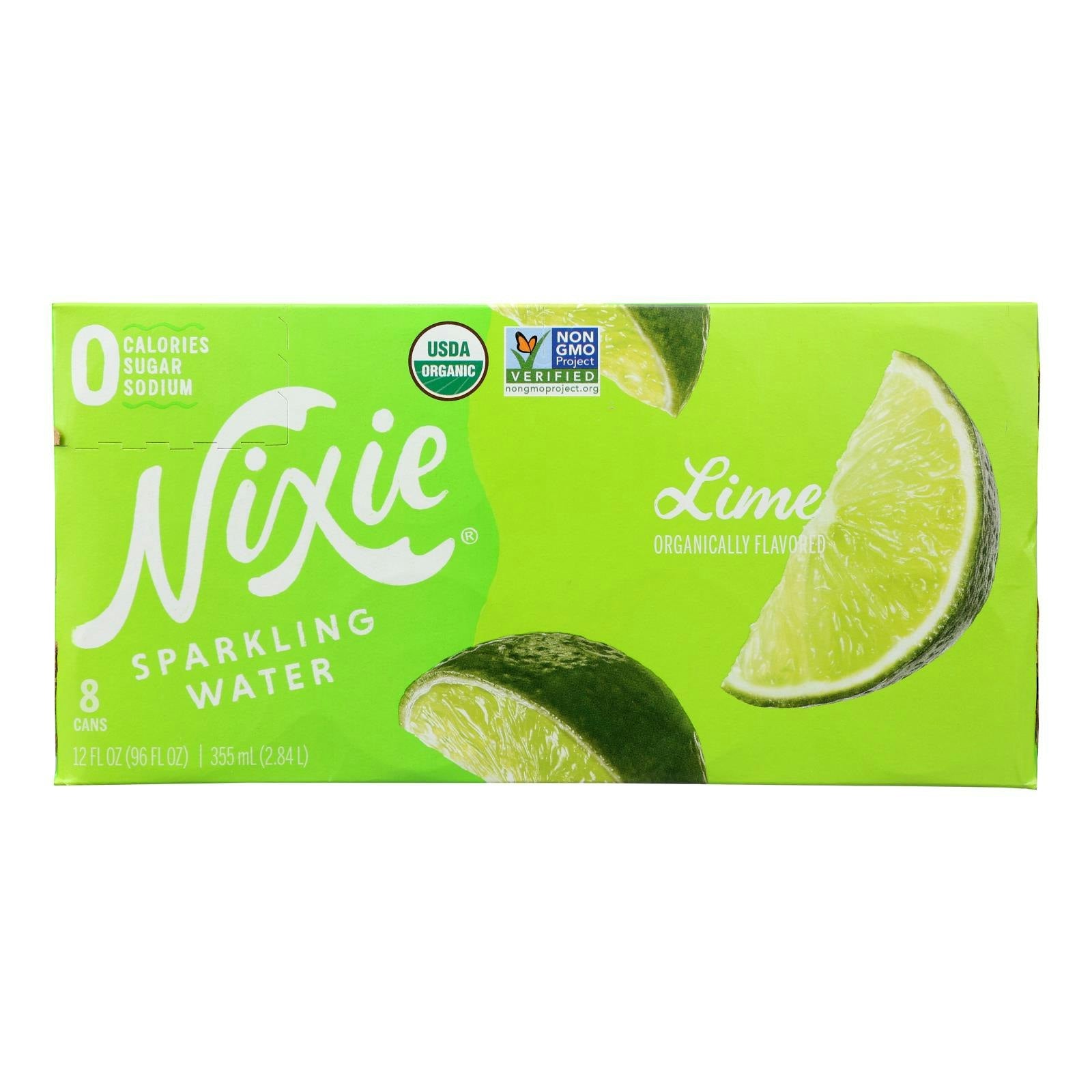 Nixie Sparkling Water Organic Sparkling Water Lime 96 Fo Pack of 3