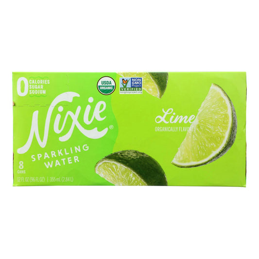 Nixie Sparkling Water Organic Sparkling Water Lime 96 Fo Pack of 3
