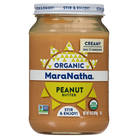 Maranatha Peanut Butter Creamy Salt Organic 16 Oz (Pack of 6)